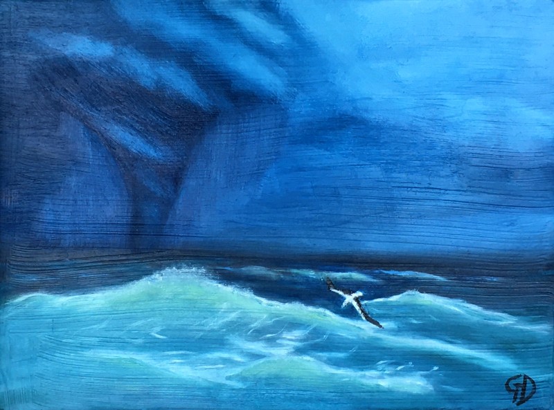 Albatross and the Tempest.jpg - Albatross and the Tempest water-soluble oil on board, 11.75 x 15.75" (30 x 40 cm) Completed October 2020